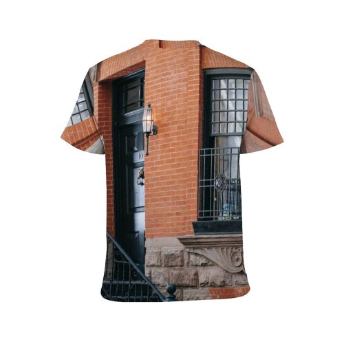 yanfind Adult Full Print T-shirts (men And Women) Accommodation Aged Architecture Area Brick Wall Building City Construction Daytime Design District