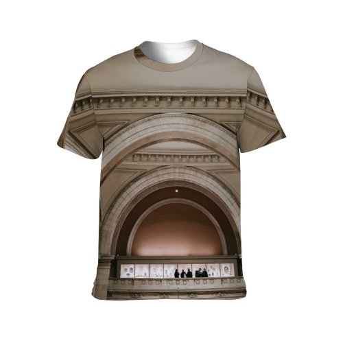 yanfind Adult Full Print T-shirts (men And Women) Aged America Anonymous Arch Architecture Art Balcony Building Ceiling City Classic Colonnade