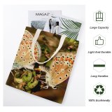 yanfind Great Martin Canvas Tote Bag Double Butterfly Insect Invertebrate Monarch Photo Stock white-style1 38×41cm