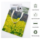 yanfind Great Martin Canvas Tote Bag Double Field Grassland Outdoors Countryside Farm Meadow Rural Bee Honey Insect Invertebrate Plant white-style1 38×41cm