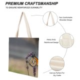 yanfind Great Martin Canvas Tote Bag Double Butterfly Insect Invertebrate Monarch Plant Flower Grey white-style1 38×41cm