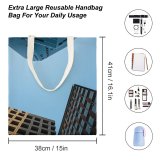 yanfind Great Martin Canvas Tote Bag Double Building Office City High Rise Town Urban Architecture Gangnam Home Decor Spire white-style1 38×41cm