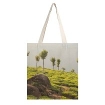 yanfind Great Martin Canvas Tote Bag Double Field Grassland Outdoors Kerala India Countryside Sunset Farm Rural Plant Meadow Scenery white-style1 38×41cm