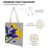 yanfind Great Martin Canvas Tote Bag Double Flower Plant Daisy Petal Vibrant Violet Anther Daisies white-style1 38×41cm