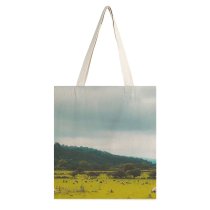 yanfind Great Martin Canvas Tote Bag Double Field Grassland Outdoors Pasture Sheep Countryside Farm Grazing Meadow Ranch Rural Art white-style1 38×41cm