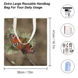 yanfind Great Martin Canvas Tote Bag Double Butterfly Plant Invertebrate Insect Unnamed Road Grenzach white-style1 38×41cm