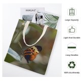 yanfind Great Martin Canvas Tote Bag Double Butterfly Insect Invertebrate Bee Honey Monarch Public Domain white-style1 38×41cm
