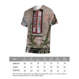 yanfind Adult Full Print T-shirts (men And Women) Aged Apartment Architecture Brick Building City Cityscape Colorful Concrete Construction Crumble Damage
