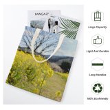 yanfind Great Martin Canvas Tote Bag Double Field Grassland Outdoors Countryside Farm Meadow Rural Plant Vegetation Flower white-style1 38×41cm