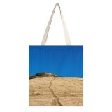 yanfind Great Martin Canvas Tote Bag Double Field Grassland Outdoors Countryside Mound Hill Creative Commons white-style1 38×41cm