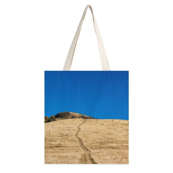 yanfind Great Martin Canvas Tote Bag Double Field Grassland Outdoors Countryside Mound Hill Creative Commons white-style1 38×41cm