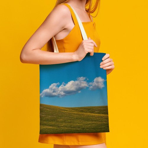 yanfind Great Martin Canvas Tote Bag Double Field Grassland Outdoors Italy Sky Countryside Cloud Cumulus Farm Meadow Rural Tuscany white-style1 38×41cm