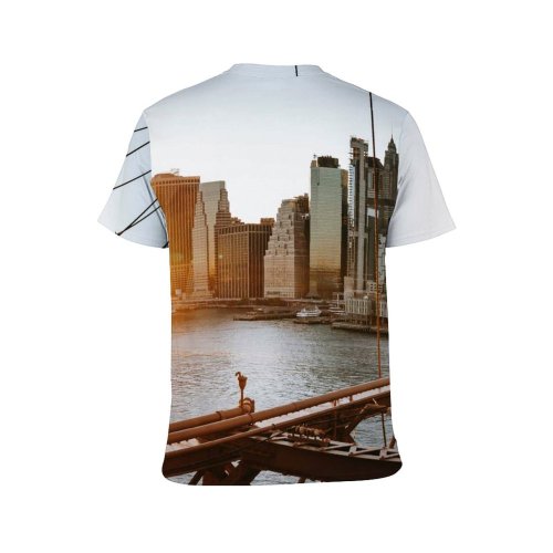 yanfind Adult Full Print T-shirts (men And Women) America Architecture Backlit Building Center City Cityscape Construction Design Destination District