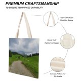 yanfind Great Martin Canvas Tote Bag Double Field Grassland Outdoors Road Countryside Abies Fir Plant Tree Hill Mound white-style1 38×41cm
