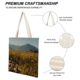 yanfind Great Martin Canvas Tote Bag Double Field Grassland Outdoors Countryside Farm Meadow Rural Grass Plant Plateau Land Vegetation white-style1 38×41cm