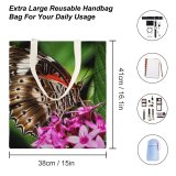 yanfind Great Martin Canvas Tote Bag Double Butterfly Australia Bee Honey Insect Invertebrate Cairns Botanic Gardens Conservatory Monarch Tongue white-style1 38×41cm