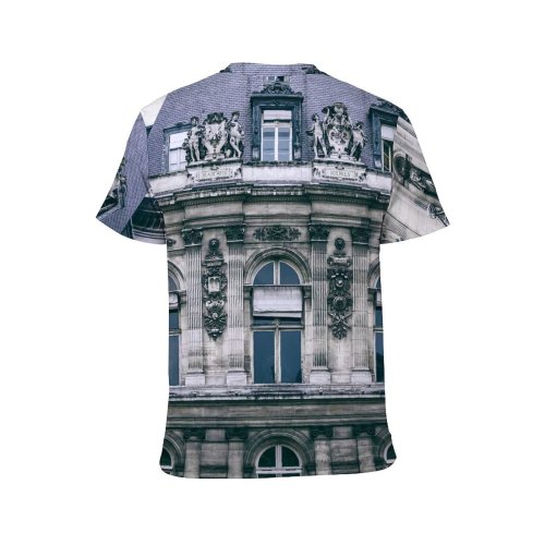 yanfind Adult Full Print T-shirts (men And Women) Aged Ancient Arched Architecture Art Attic Attract Building Classic Construction Daytime