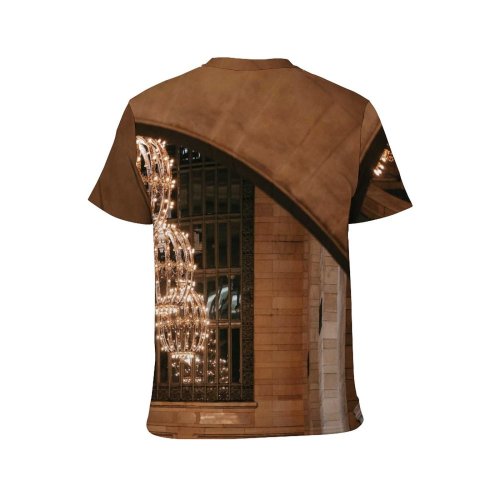 yanfind Adult Full Print T-shirts (men And Women) America Arch Arched Architecture Attract Brick Building Chandelier Classic Corridor Decor