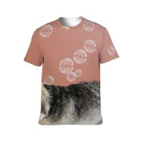 yanfind Adult Full Print T-shirts (men And Women) Adorable Home Attentive Bubble Calm Carefree Creature Curious Cute Decorate Dog