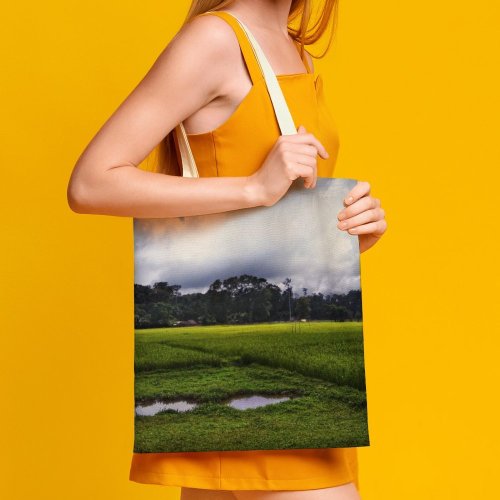 yanfind Great Martin Canvas Tote Bag Double Field Grassland Outdoors Countryside Paddy Andaman Nicobar Islands India Rural Stock white-style1 38×41cm