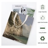 yanfind Great Martin Canvas Tote Bag Double Cliff Outdoors Promontory Samphire Hoe Country Park Dover Uk Scenery Grey white-style1 38×41cm