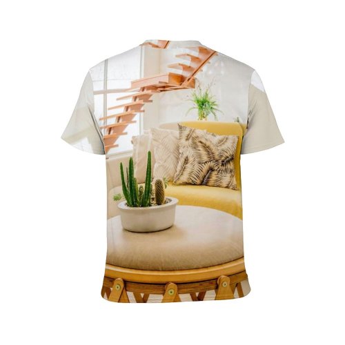 yanfind Adult Full Print T-shirts (men And Women) Accommodation Apartment Architecture Comfort Construction Contemporary Cozy Daylight Daytime Decor Decorative Design
