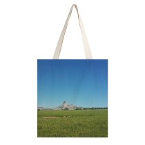 yanfind Great Martin Canvas Tote Bag Double Field Grassland Outdoors Countryside Farm Rural Meadow Landscape Scenery Pasture Land Grass white-style1 38×41cm