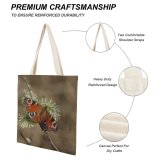 yanfind Great Martin Canvas Tote Bag Double Butterfly Plant Invertebrate Insect Unnamed Road Grenzach white-style1 38×41cm