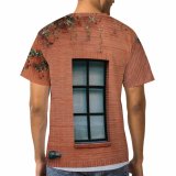 yanfind Adult Full Print T-shirts (men And Women) Accommodation Apartment Architecture Balcony Brick Wall Building City Construction Daylight Daytime