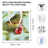 yanfind Great Martin Canvas Tote Bag Double Butterfly Insect Invertebrate Plant Forest Mariposa Monarch Photo Leaf white-style1 38×41cm