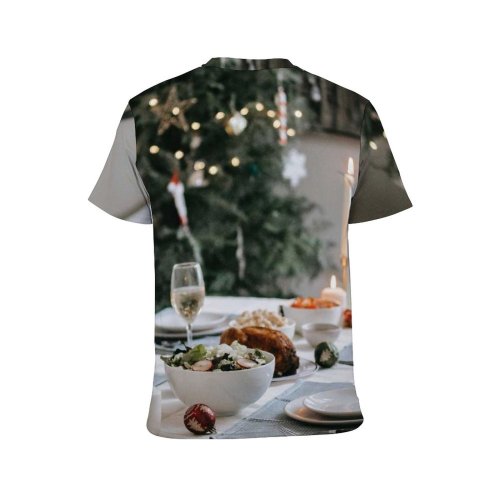 yanfind Adult Full Print T-shirts (men And Women) Alcohol Appetizing Blurred Bottle Burn Candle Celebrate Champagne Chandelier Christmas Creative