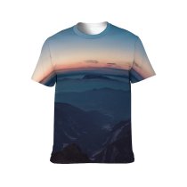 yanfind Adult Full Print T-shirts (men And Women) Altitude Amazing Calm Cliff Clouds Daylight Dusk Fog Frozen High Land