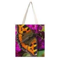 yanfind Great Martin Canvas Tote Bag Double Butterfly Insect Invertebrate Monarch Bee Honey Birds Stock white-style1 38×41cm