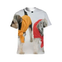 yanfind Adult Full Print T-shirts (men And Women) Adorable Attention Attentive Cloth Space Creature Curious Cute Dog Fluff Funny Fur