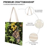 yanfind Great Martin Canvas Tote Bag Double Butterfly Insect Monarch Invertebrate Fruits Pineapple Plant Manteo Nc Usa Dots Flower white-style1 38×41cm