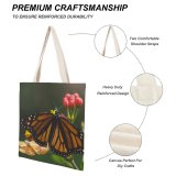 yanfind Great Martin Canvas Tote Bag Double Butterfly Insect Invertebrate Monarch Lake Atitlán Guatemala Wing Flower Insects Plant white-style1 38×41cm
