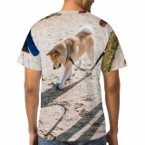 yanfind Adult Full Print T-shirts (men And Women) Adorable Anonymous Ball Charming Crop Cute Dog Enjoy Faceless Footprint Friendly