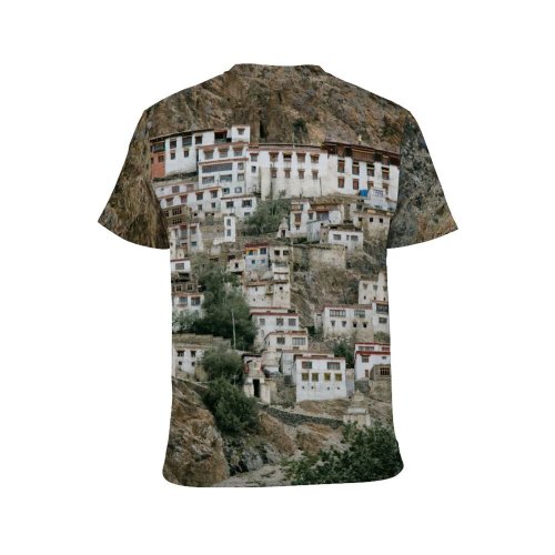 yanfind Adult Full Print T-shirts (men And Women) Aged Ancient Architecture Attract Belief Buddhism Buddhist Calm Destination Faith