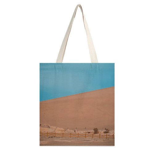 yanfind Great Martin Canvas Tote Bag Double Desert Outdoors Soil Fence Hill Sand Sky Creative Commons white-style1 38×41cm