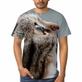 yanfind Adult Full Print T-shirts (men And Women) Adorable Baby British Shorthair Cat Face Curiosity Cute Downy Focus Fur