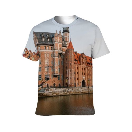 yanfind Adult Full Print T-shirts (men And Women) Accommodation Apartment Architecture Attract Authentic Building Canal Channel City Coast Community Complex