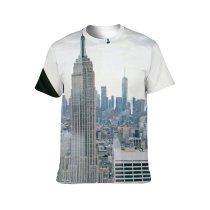 yanfind Adult Full Print T-shirts (men And Women) Accommodation America Apartment Architecture Building Center Central City Cityscape Cloudy Construction
