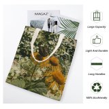 yanfind Great Martin Canvas Tote Bag Double Butterfly Plant Pollen Insect Invertebrate Monarch Flower Plants Daisies Daisy white-style1 38×41cm