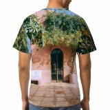 yanfind Adult Full Print T-shirts (men And Women) Aged Arch Architecture Bench Sky Building Chair Cloudy Comfort Space Courtyard Cushion