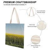 yanfind Great Martin Canvas Tote Bag Double Field Grassland Outdoors Countryside Farm Meadow Rural Wolfsburg Sky Landscape Flower Stock white-style1 38×41cm