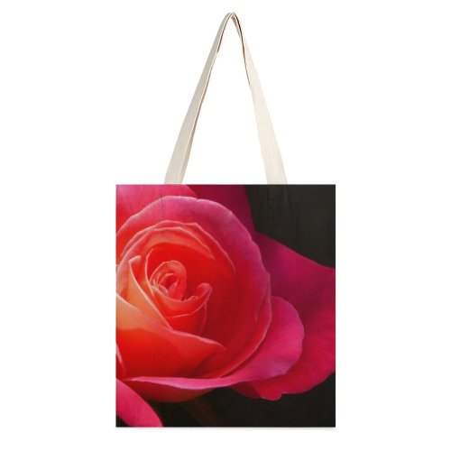 yanfind Great Martin Canvas Tote Bag Double Flower Plant Rose Petal Creative Commons white-style1 38×41cm