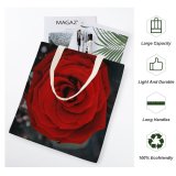 yanfind Great Martin Canvas Tote Bag Double Flower Plant Rose Petal white-style1 38×41cm