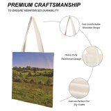 yanfind Great Martin Canvas Tote Bag Double Field Grassland Outdoors Countryside Farm Rural Meadow Pasture Ranch Belfast Northern Ireland white-style1 38×41cm