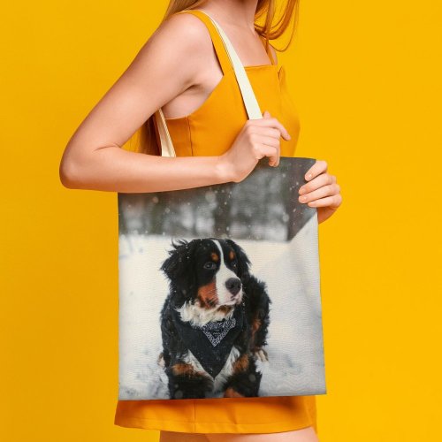 yanfind Great Martin Canvas Tote Bag Double Dog Winter Snow Pet Outdoors Storm Blizzard Spaniel Cocker Scarf Tree Woodland white-style1 38×41cm
