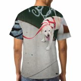 yanfind Adult Full Print T-shirts (men And Women) Adorable Anonymous Casual City Creature Crop Dog Ethnic Faceless Female Footpath